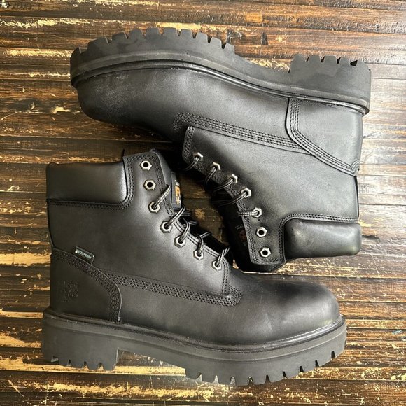 Timberland Pro 24/7 DIRECT ATTACH 6" Black Soft Toe Waterproof Boot 26036 Sz 9.5 - Picture 2 of 8